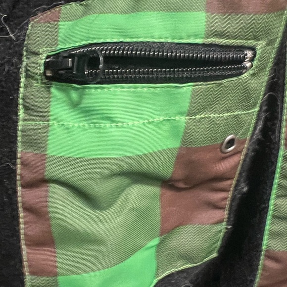 Pipeline Co. Green And Brown Plaid Winter Ski snowboard Bomber Jacket - Picture 7 of 11